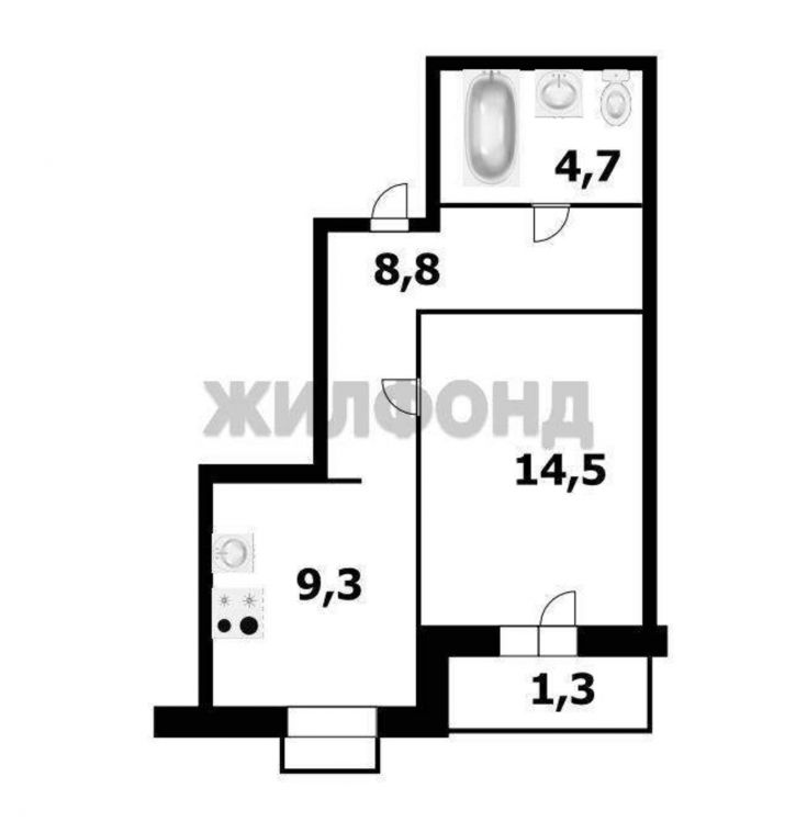 1-комн квартира Столетова улица, д.17