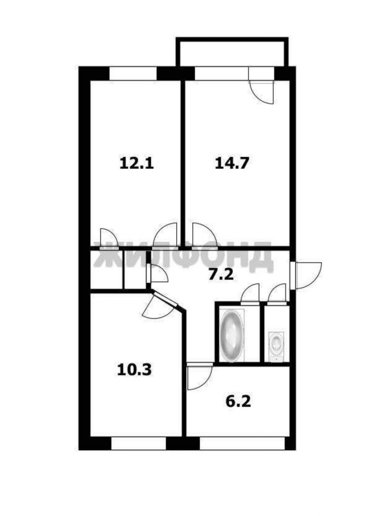 3-комн квартира Палласа улица, д.5/2