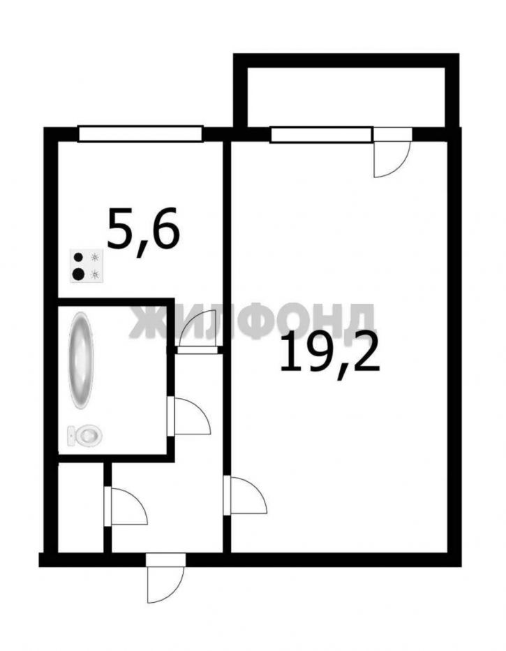 1-комн квартира Бориса Богаткова улица, д.251