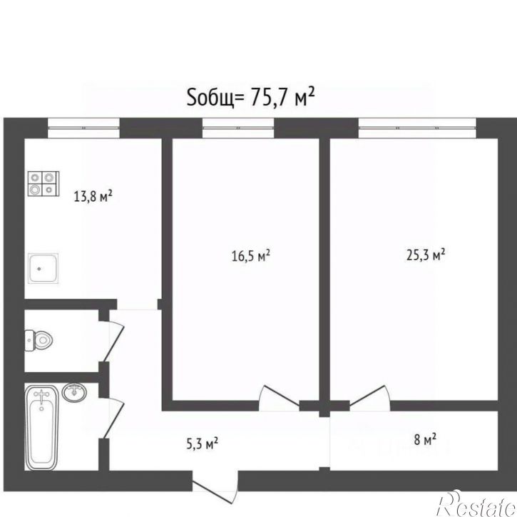 2-комн квартира ул Татьяны Снежиной, 49,  д. 49