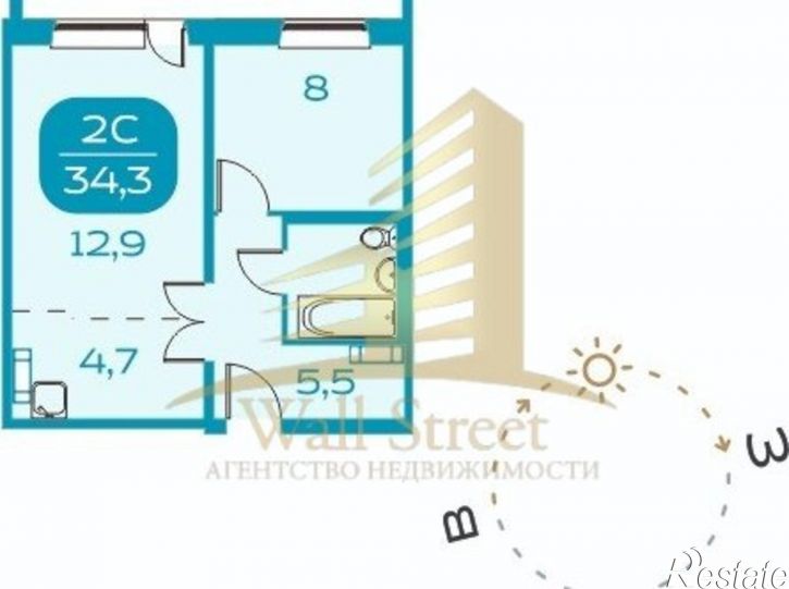 1-комн квартира Междуреченская улица, 5/1,  д. 5/1