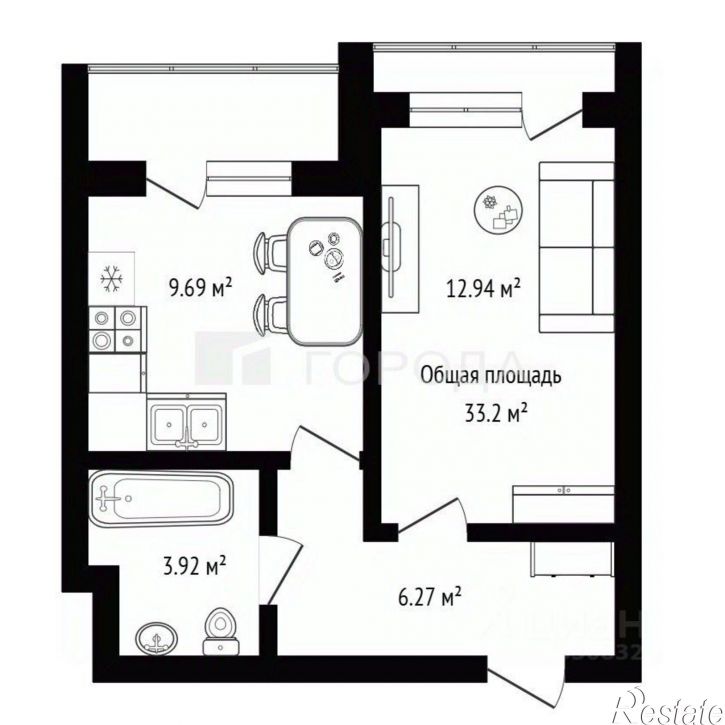 1-комн квартира ул Федора Ивачева, 28,  д. 28