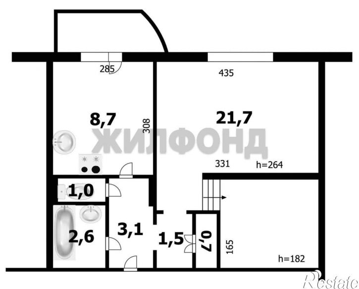 1-комн квартира Мира улица, д.59/2