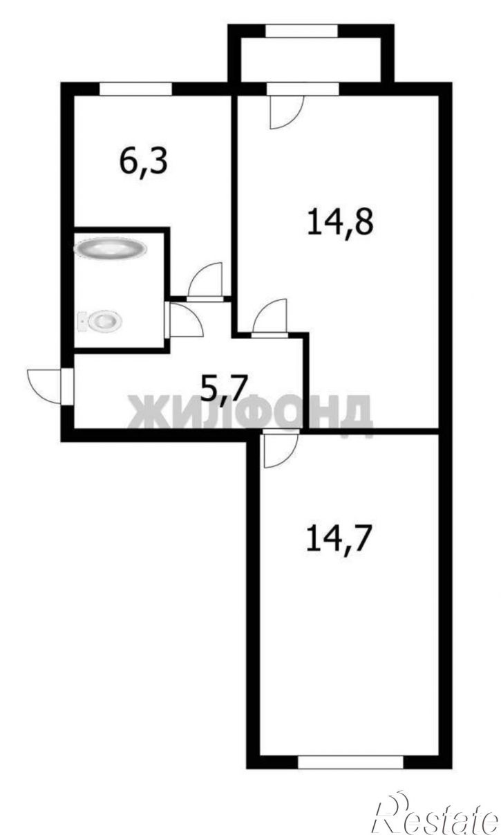 2-комн квартира Тимирязева улица, д.85