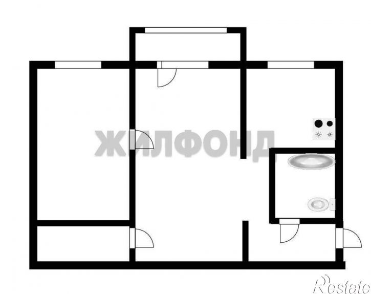 2-комн квартира Блюхера улица, д.27