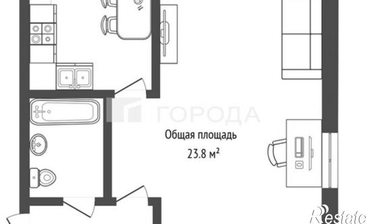 1-комн квартира ул Твардовского, 22,  д. 22