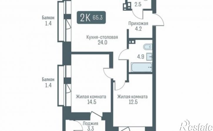 2-комн квартира в новом доме ул Немировича-Данченко, 147/1,  д. 147/1