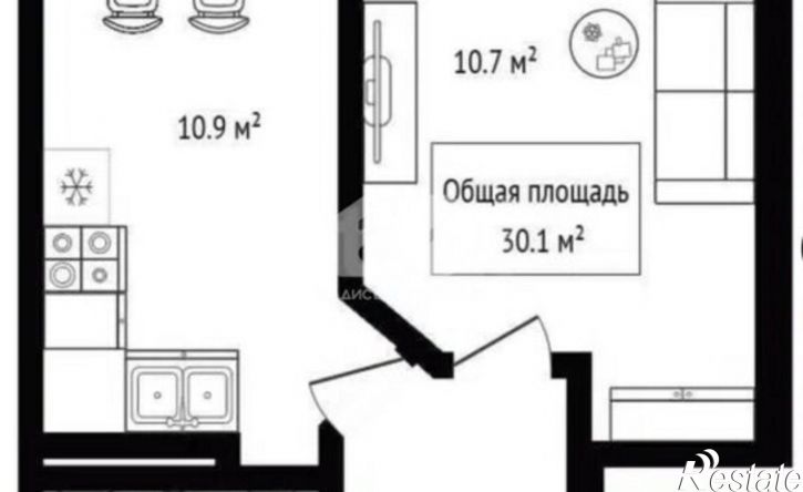1-комн квартира ул Бородина, 56,  д. 56