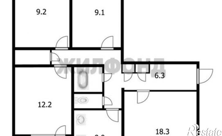 4-комн квартира ул Писарева, 82,  д. 82
