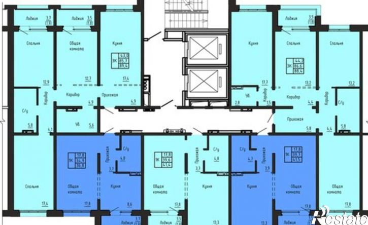 3-комн квартира в новом доме Южно-Чемской жилмассив