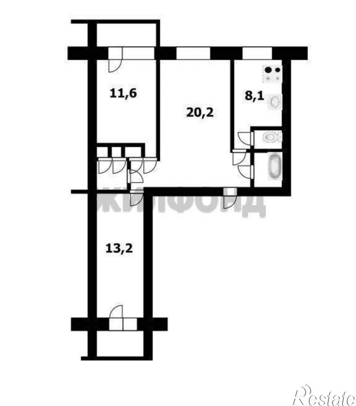 3-комн квартира Гоголя улица, д.186