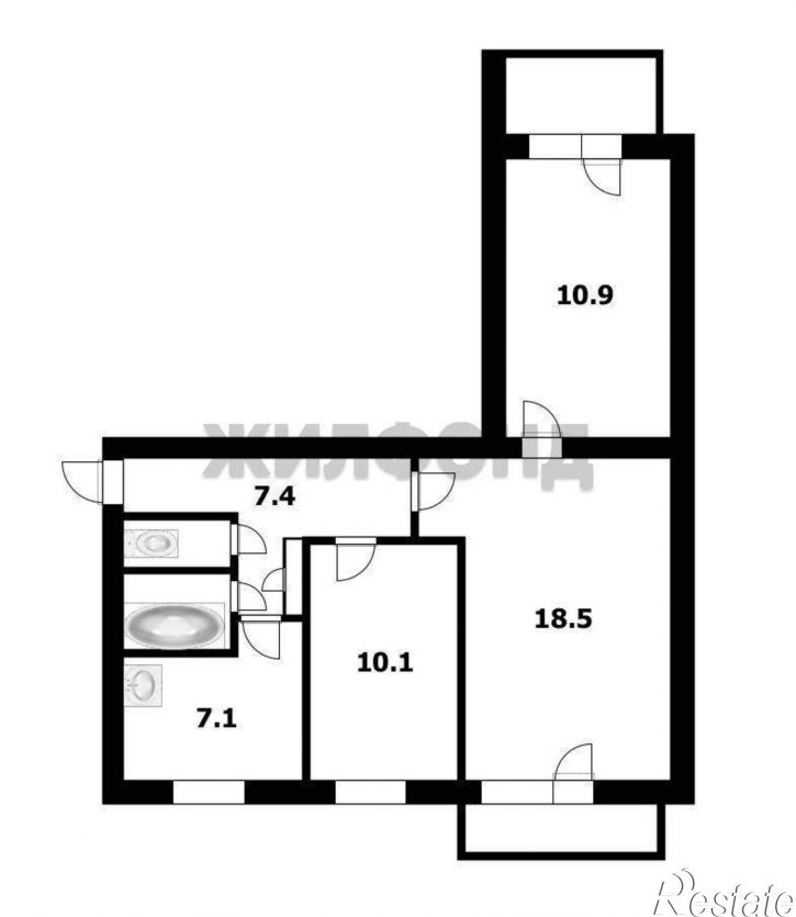 3-комн квартира Петухова улица, д.118