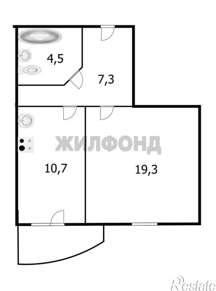 1-комн квартира Героев Революции улица, д.33