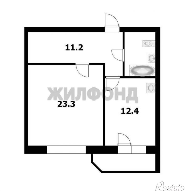 1-комн квартира Серафимовича улица, д.26/1