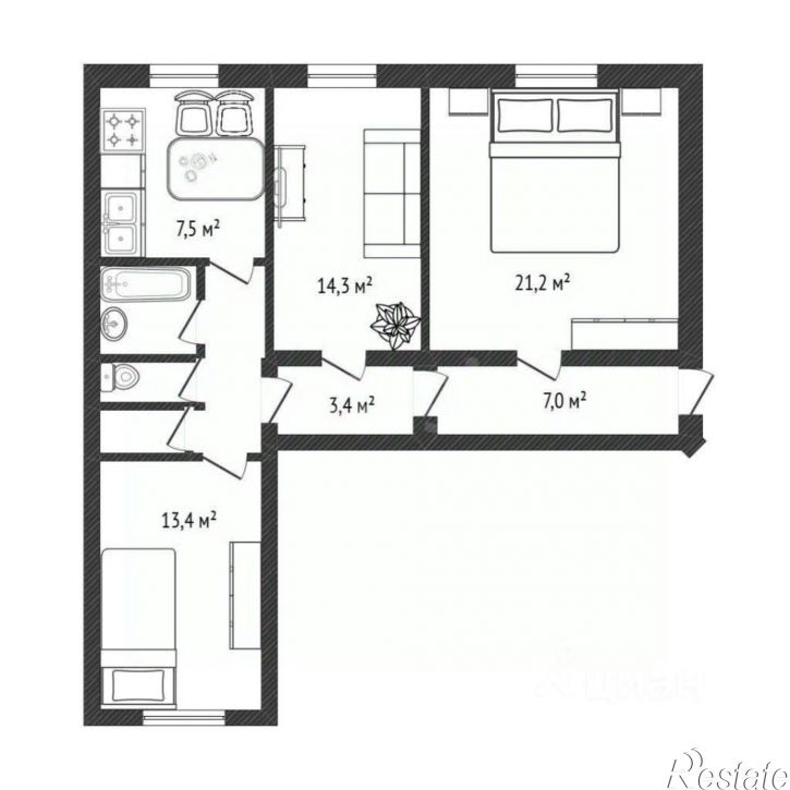 3-комн квартира Красный пр-кт, 33,  д. 33