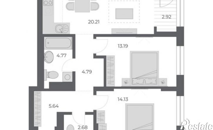 3-комн квартира в новом доме Красный пр-кт, 220 33,  д. 220 33,  к. 33
