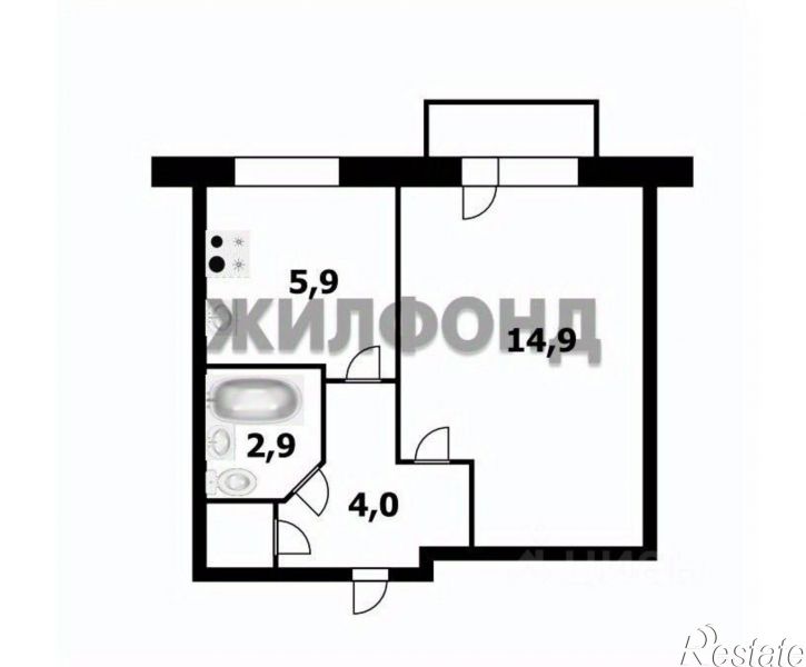 1-комн квартира ул Шукшина, 3/1,  д. 3/1