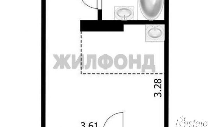 1-комн квартира Новосибирск, улица Твардовского, 22/1