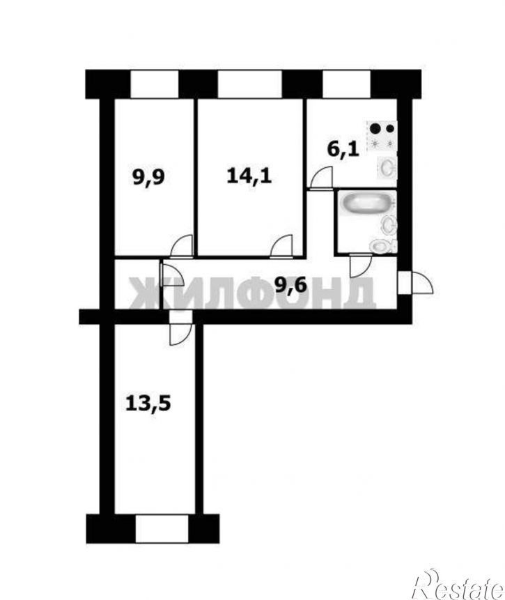 3-комн квартира Ватутина улица, д.28