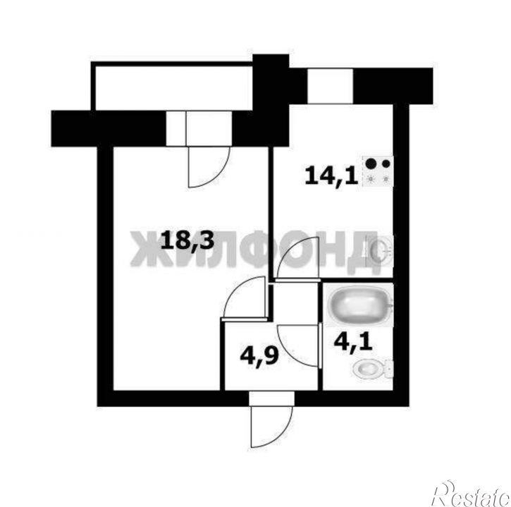 1-комн квартира Тюленина улица, д.12