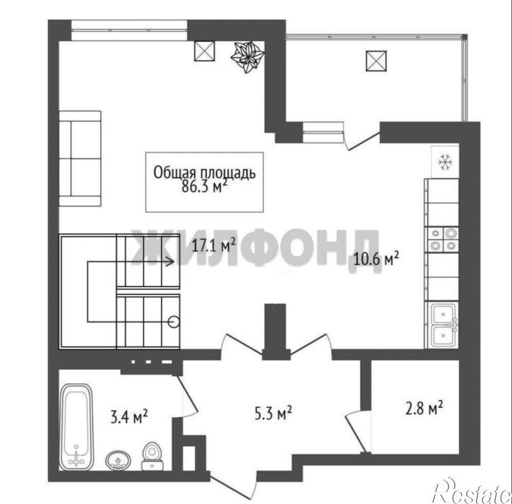 3-комн квартира Балтийская улица, д.31