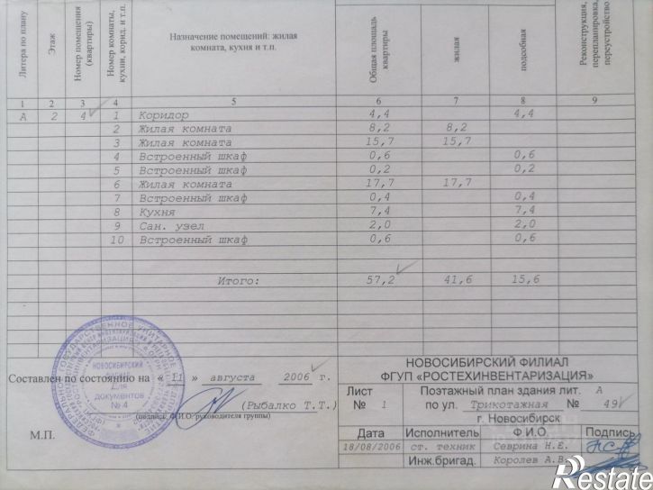 3-комн квартира ул Трикотажная, 49,  д. 49