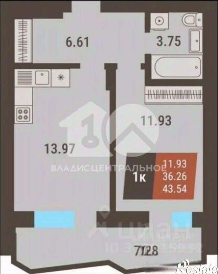 1-комн квартира Закаменский мкр, 23/1,  д. 23/1