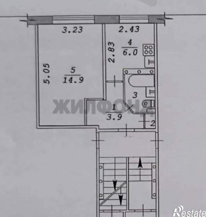1-комн квартира Есенина улица, д.55/1