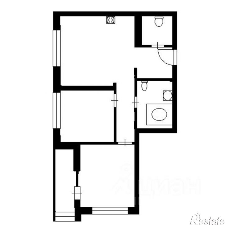 2-комн квартира ул Трикотажная, 33,  д. 33