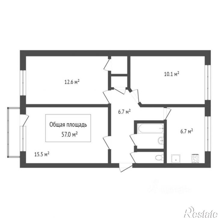 3-комн квартира ул Крылова, 69А,  д. 69А