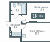 1-комн, 40 кв м, этаж 11/30 ул Немировича-Данченко, 145а