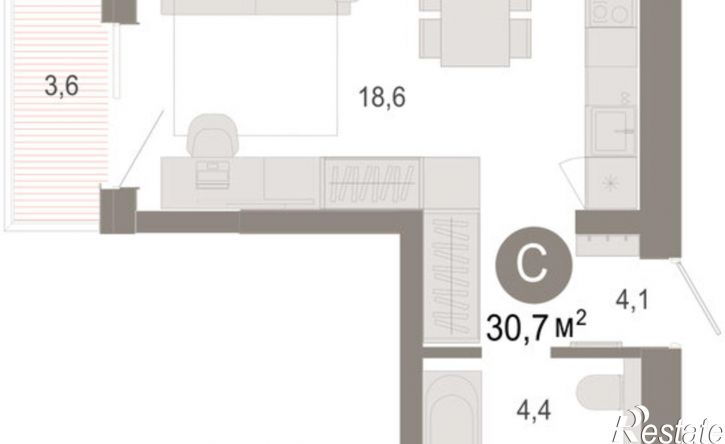 1-комн квартира в новом доме ул Есенина, 9/2,  д. 9/2