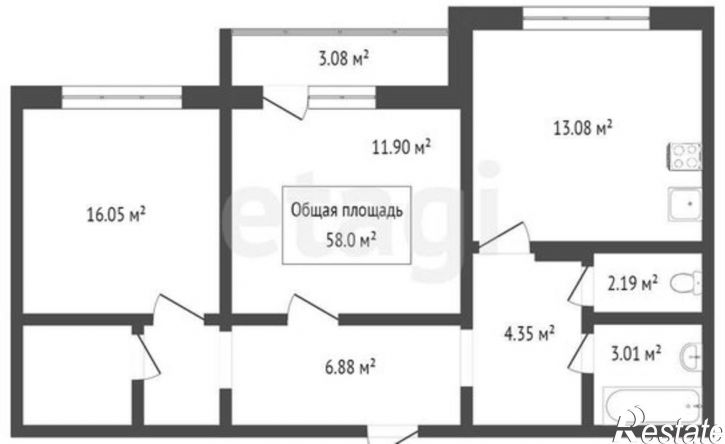 2-комн квартира ул Фадеева, 66,  д. 66