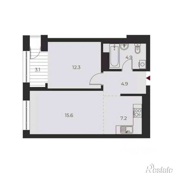 2-комн квартира в новом доме Красный пр-кт, 220/7,  д. 220/7