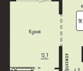 1-комн, 40 кв м, этаж 16/14 микрорайон Родники, ЖК Гренландия
