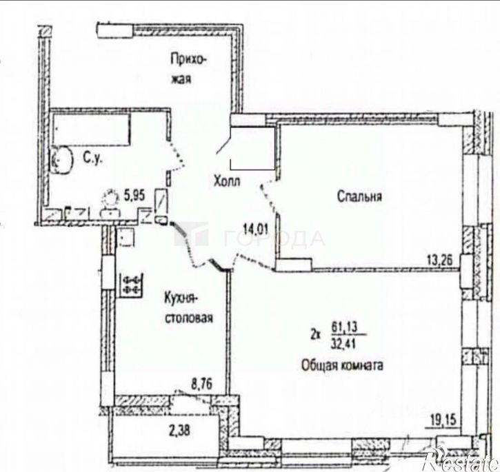 2-комн квартира Новосибирск, Вилюйская улица, 17