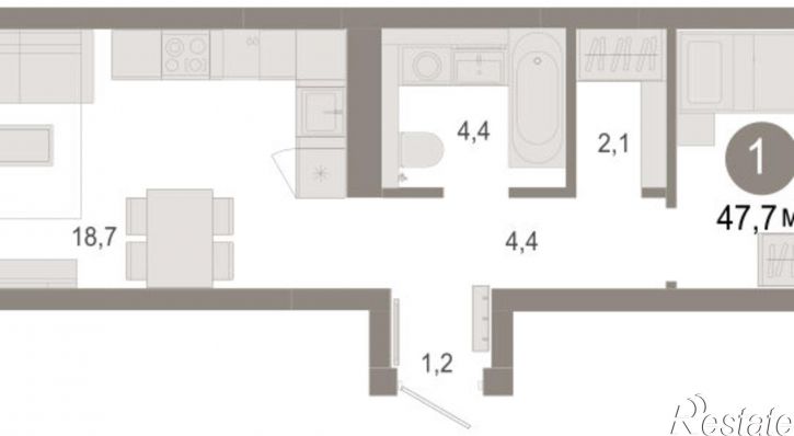 2-комн квартира в новом доме ул Есенина, 9/2,  д. 9/2