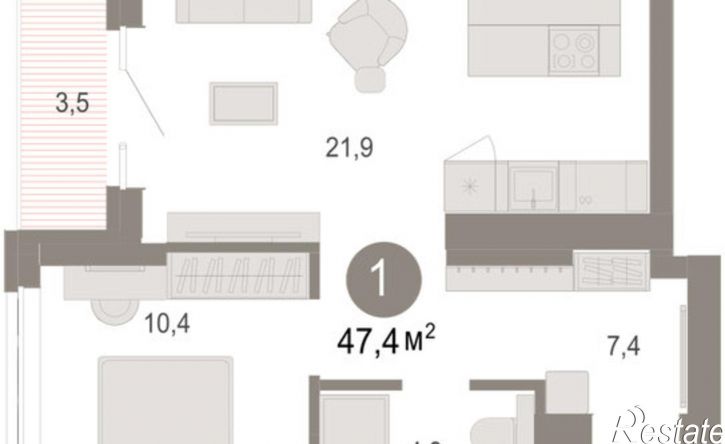 2-комн квартира в новом доме ул Есенина, 9/2,  д. 9/2