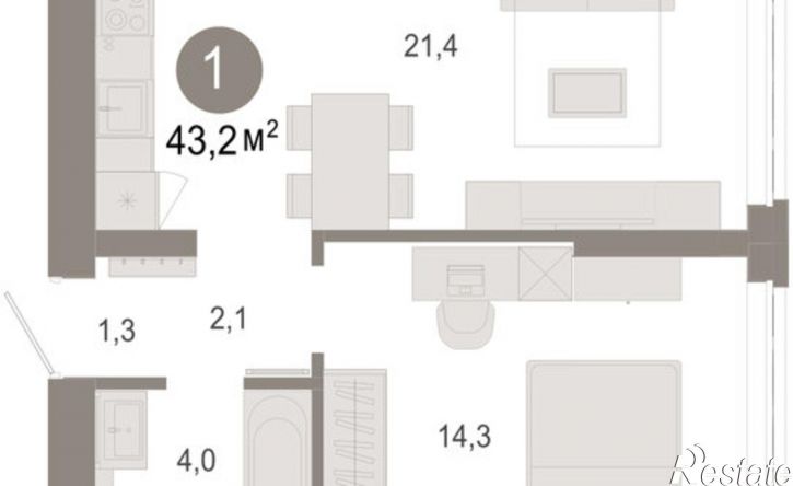 2-комн квартира в новом доме ул Есенина, 9/2,  д. 9/2