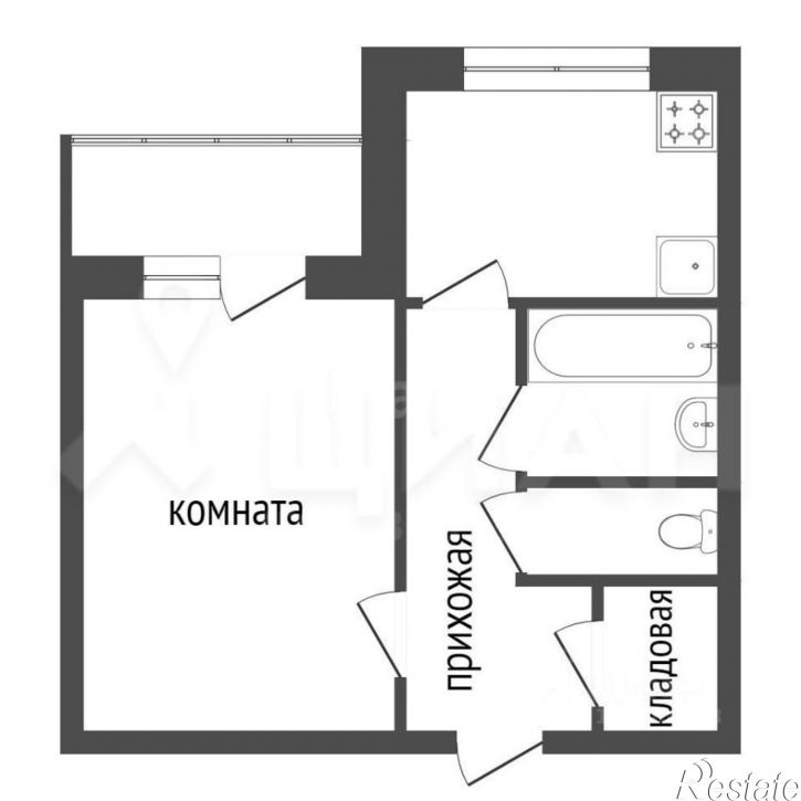 1-комн квартира ул В.Высоцкого, 46,  д. 46