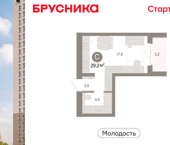 1-комн, 29 кв м, этаж 9/25 ул Есенина, 9/2