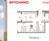 2-комн, 57 кв м, этаж 3/25 ул Есенина, 9/2