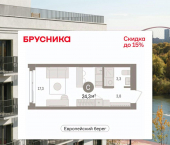 1-комн, 24 кв м, этаж 6/16 ул Владимира Заровного, 6