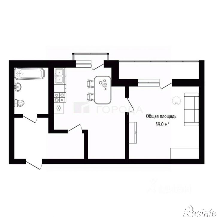 1-комн квартира ул Мясниковой, 30,  д. 30