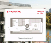 1-комн, 20 кв м, этаж 9/16 ул Владимира Заровного, 6