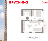 2-комн, 41 кв м, этаж 5/25 ул Есенина, 9/2