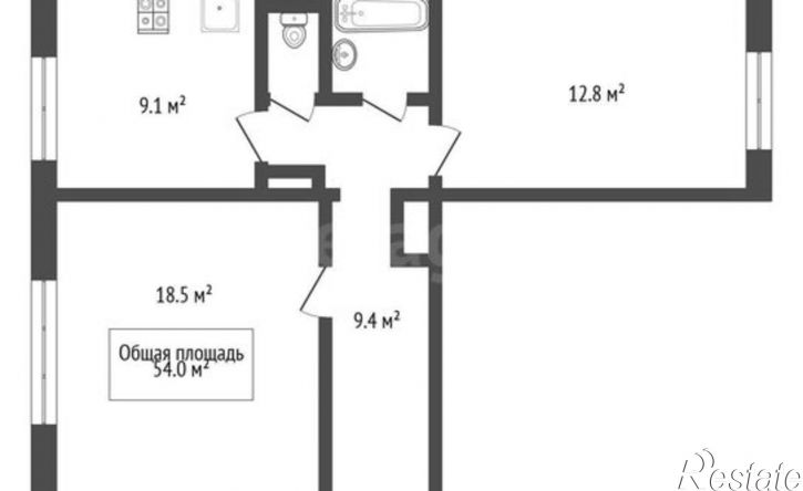 2-комн квартира ул Новосибирская, 19/1,  д. 19/1