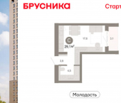 1-комн, 29 кв м, этаж 7/25 ул Есенина, 9/2