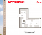 1-комн, 30 кв м, этаж 17/25 ул Есенина, 9/2