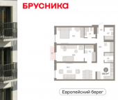3-комн, 102 кв м, этаж 3/23 ул Большевистская, 108